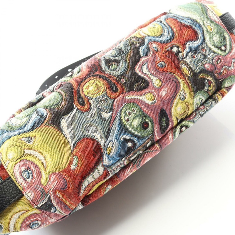 Christian Dior x Kenny Scharf 馬鞍肩斜背包，帆布皮革材質-5