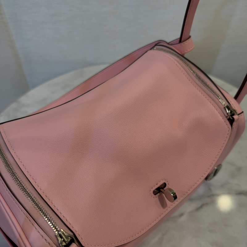 Hermes 3Q櫻花粉Swift皮銀釦Lindy 26-4