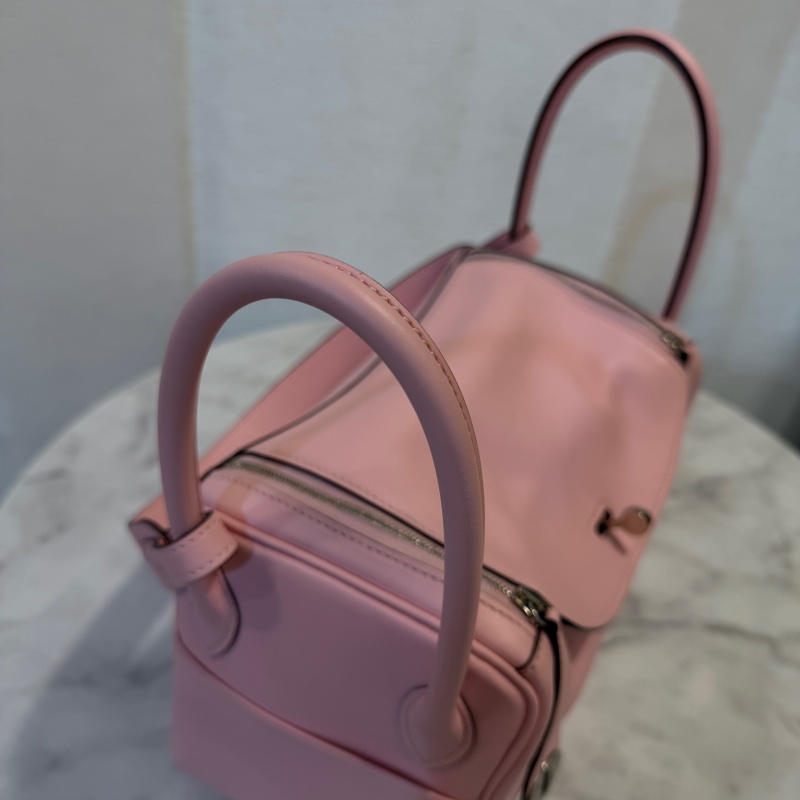 Hermes 3Q櫻花粉Swift皮銀釦Lindy 26-6