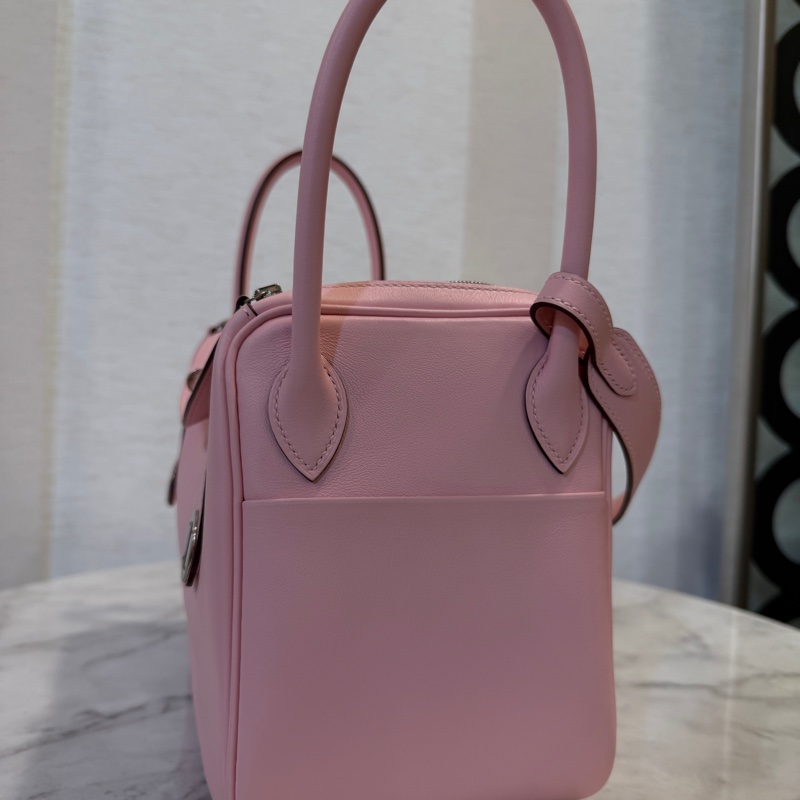 Hermes 3Q櫻花粉Swift皮銀釦Lindy 26-7