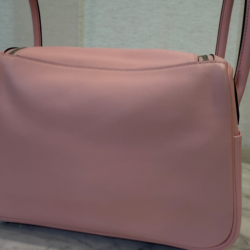 Hermes 3Q櫻花粉Swift皮銀釦Lindy 26-10