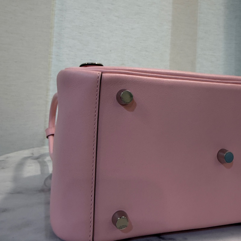 Hermes 3Q櫻花粉Swift皮銀釦Lindy 26-12