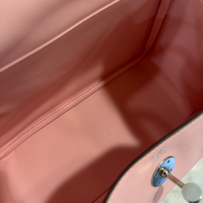 Hermes 3Q櫻花粉Swift皮銀釦Lindy 26-15