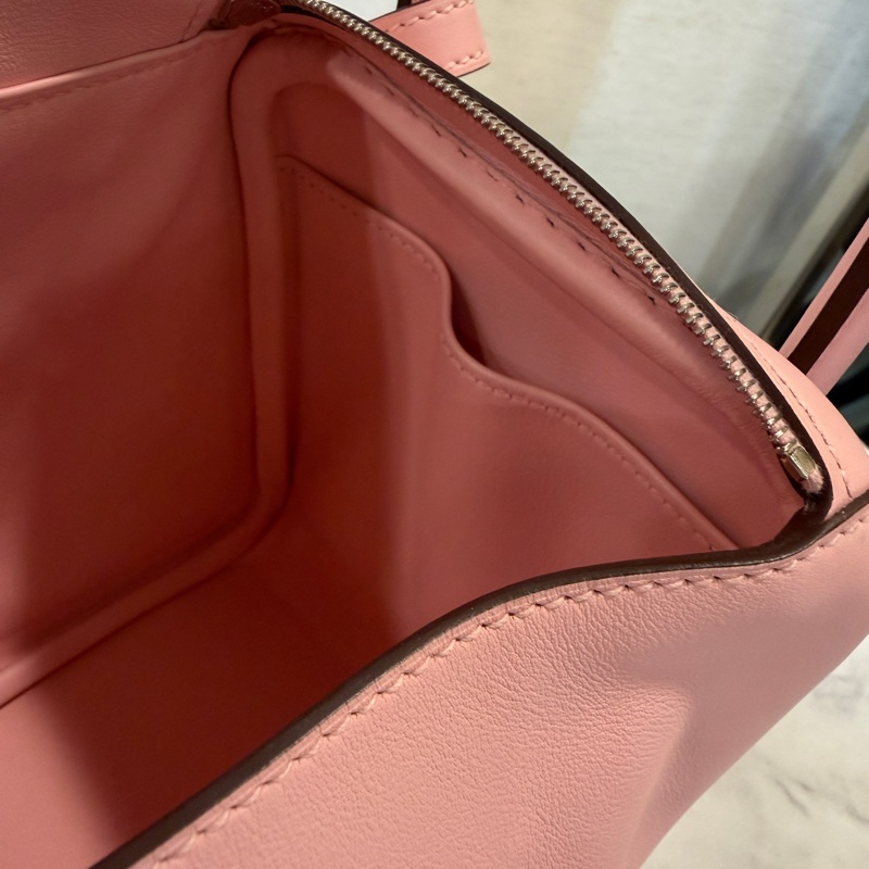 Hermes 3Q櫻花粉Swift皮銀釦Lindy 26-17