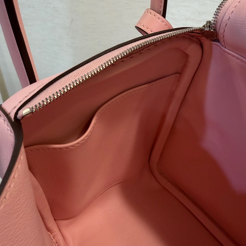 Hermes 3Q櫻花粉Swift皮銀釦Lindy 26-18