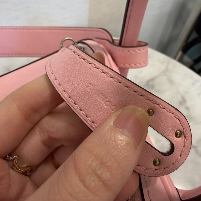 Hermes 3Q櫻花粉Swift皮銀釦Lindy 26-19