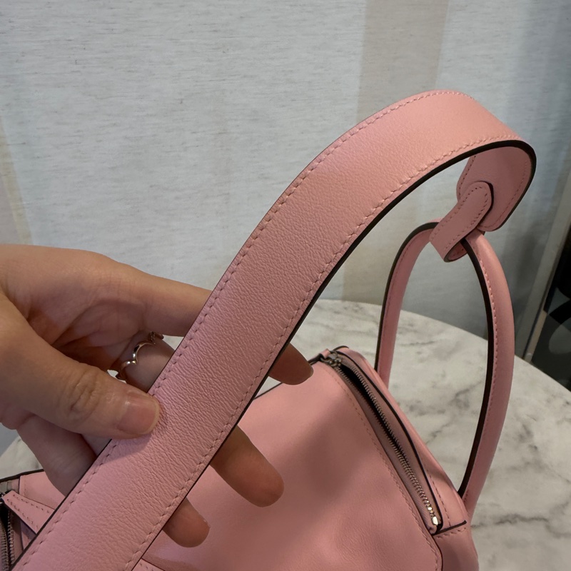 Hermes 3Q櫻花粉Swift皮銀釦Lindy 26-20