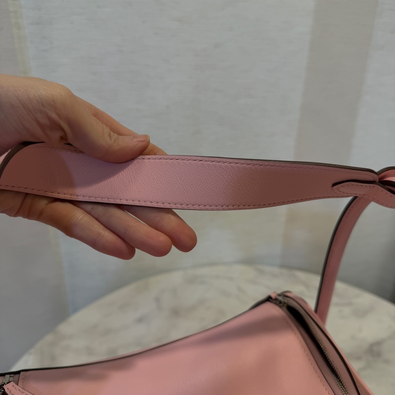 Hermes 3Q櫻花粉Swift皮銀釦Lindy 26-21
