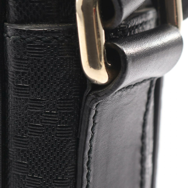 GUCCI Diamante 斜背單肩包 201448 帆布皮革黑色二手女款-7