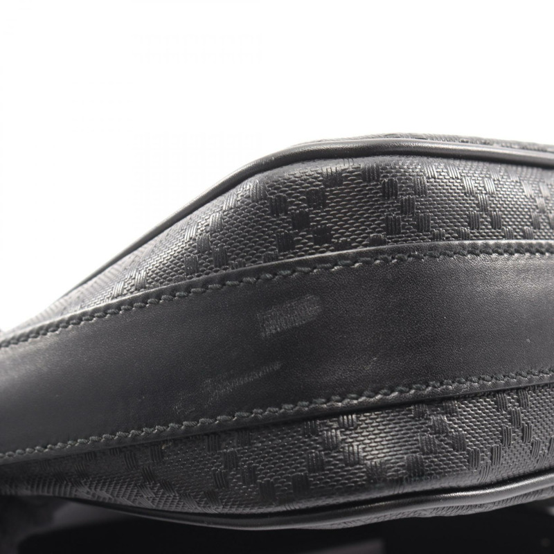 GUCCI Diamante 斜背單肩包 201448 帆布皮革黑色二手女款-8