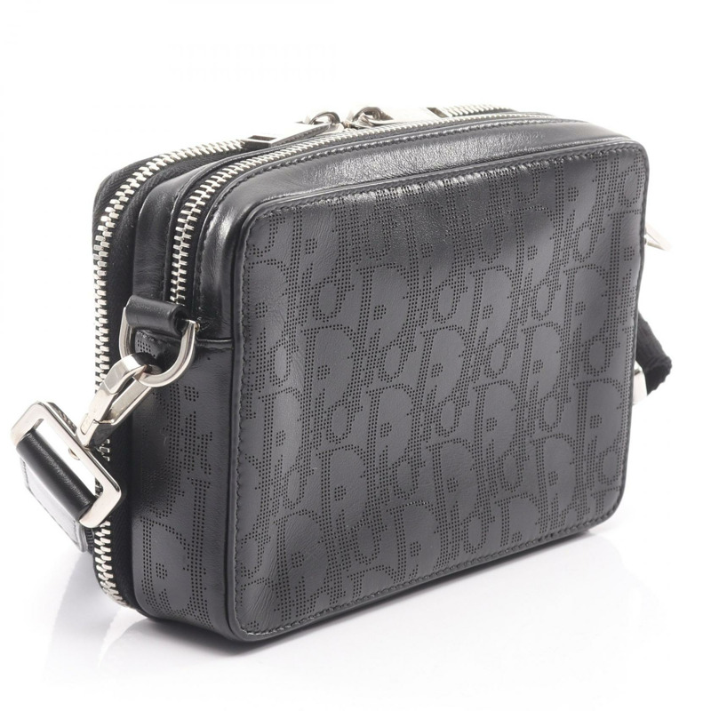 Christian Dior Oblique Galaxy 單肩斜背包 2ESBC119VPD 黑色皮革-1