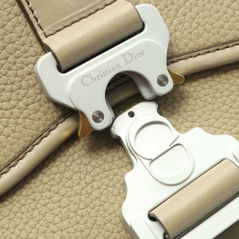 Christian Dior GALLOP 迷你斜背單肩包，米色皮革，二手女款-4