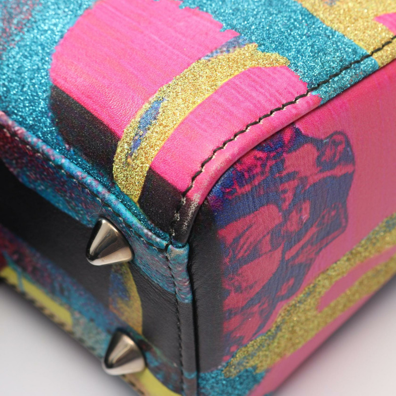 Christian Dior 小號 Lady Dior Chris Martin Cannage 斜背包（皮革）-5