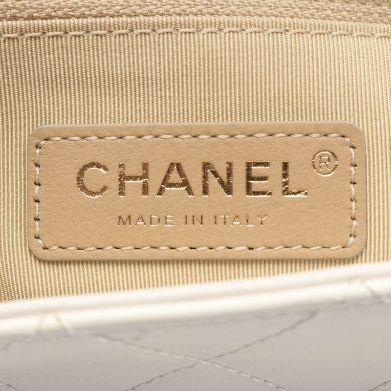 香奈兒 (CHANEL) 絎縫鏈條肩背包 白色 二手 女士 Coco CC 標誌-3