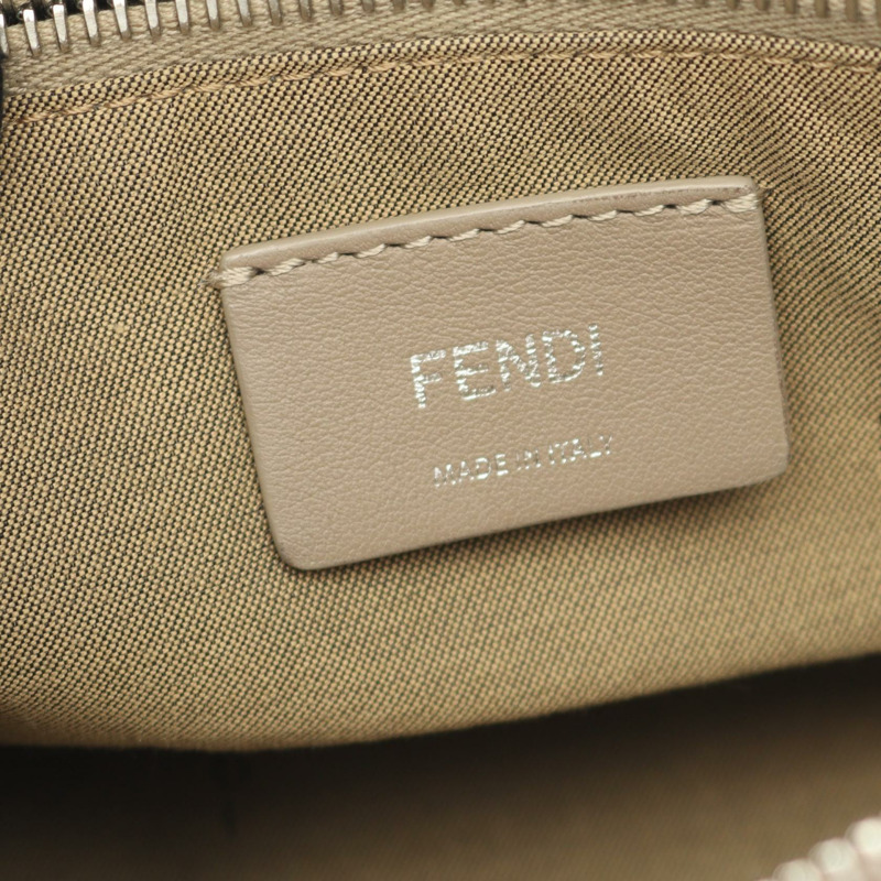 FENDI BY THE WAY 中斜背包 8BL146 1D5 皮革 米色 二手 女士-3