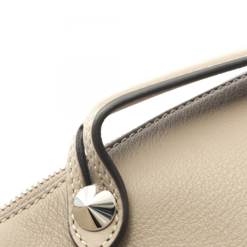 FENDI BY THE WAY 中斜背包 8BL146 1D5 皮革 米色 二手 女士-5