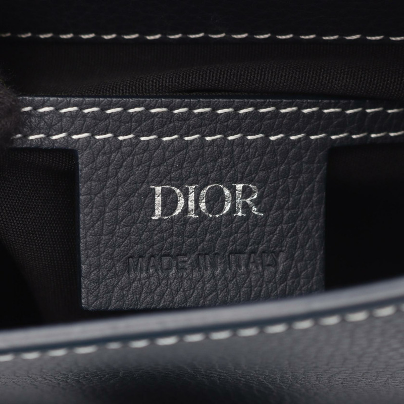 Christian Dior Gallop 雙肩包 馬鞍形 23-BO-1128 皮革 海軍藍 二手 男款-3