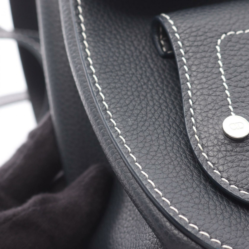 Christian Dior Gallop 雙肩包 馬鞍形 23-BO-1128 皮革 海軍藍 二手 男款-6