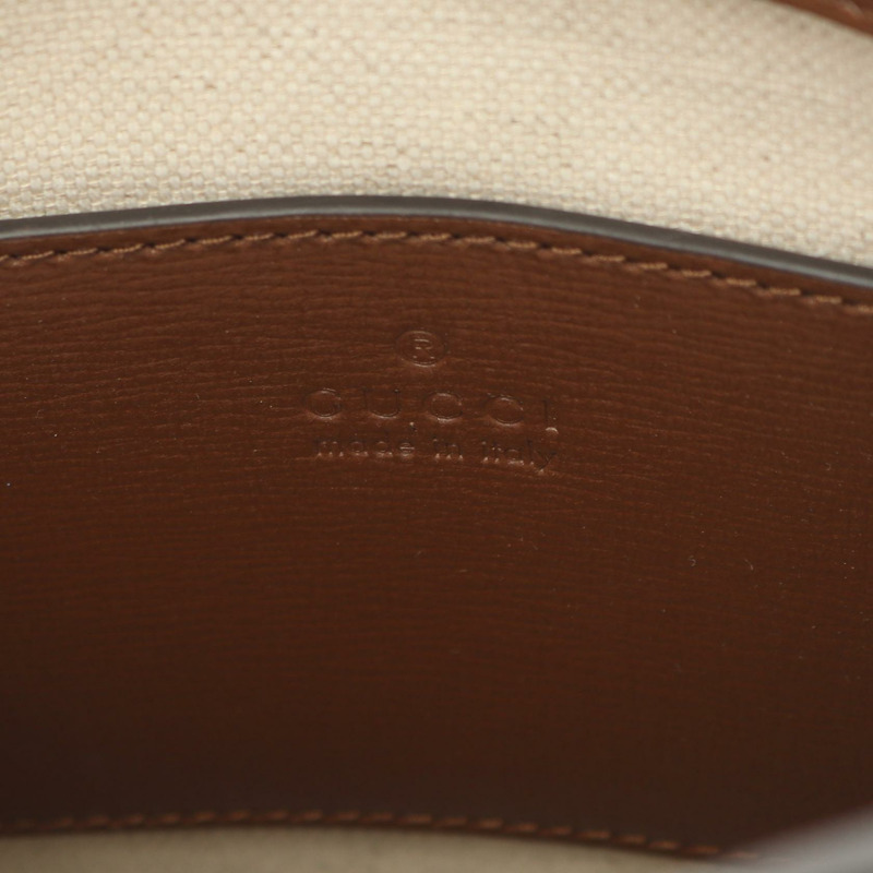 GUCCI 雙G標誌迷你兩用肩背手提包 671623 帆布 米棕色-3