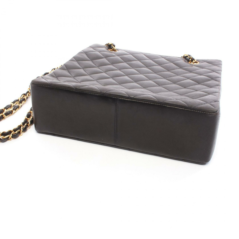 香奈兒 (CHANEL) Matelasse 鏈條肩背包，羊皮材質，黑色，二手，女士 CC-7