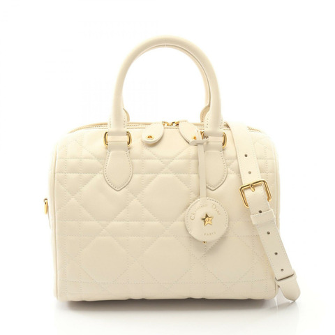 Christian Dior Groove 25 Macrocannage 斜背包 M1365UBOL 白色皮革