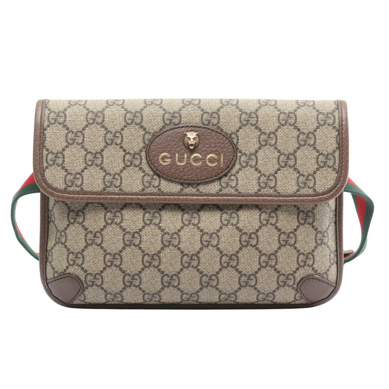 GUCCI GG Supreme Neo Vintage Sherry Line 腰包 493930 帆布 二手-0
