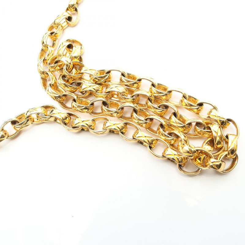 香奈兒 (CHANEL) Matelasse chian 斜挎單肩包，流蘇羊皮，黑色，二手，金色五金-9