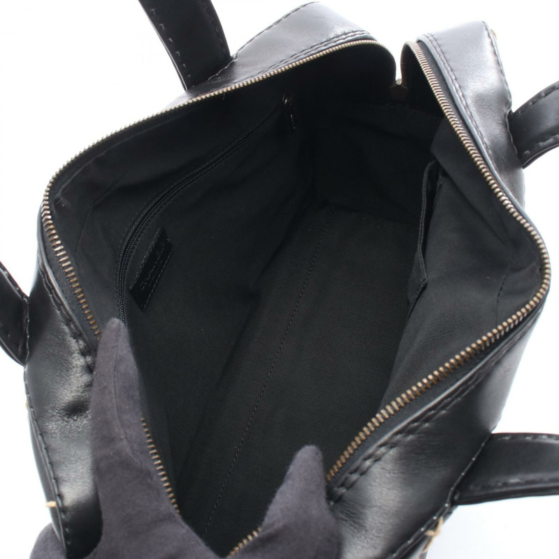 香奈兒 (CHANEL) 野性縫線手提包 A18121 黑色皮革二手女士手提包 SHW-2