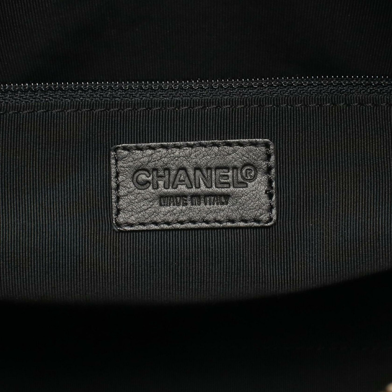 香奈兒 (CHANEL) 野性縫線手提包 A18121 黑色皮革二手女士手提包 SHW-3