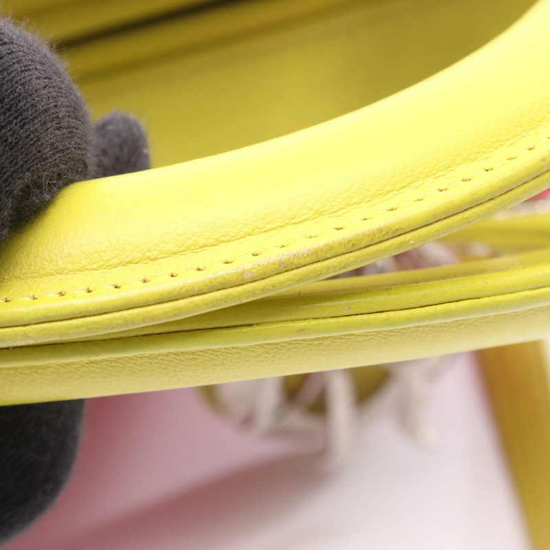 Christian Dior LADY DIOR Cannage 肩背包，皮革材質，粉紅色、黃色、藍色，二手-6