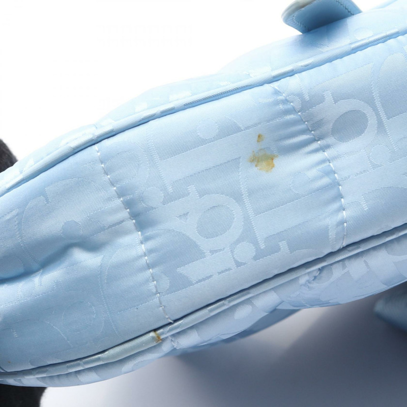 Christian DIOR x ERL Oblique Saddle 腰包 尼龍皮革 藍色 二手 女款-7