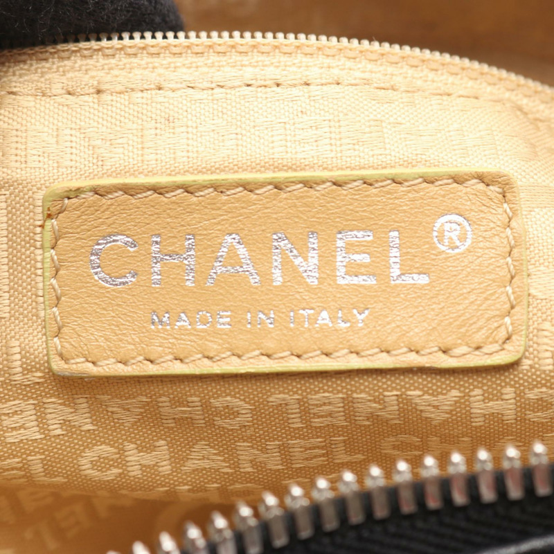 香奈兒黑色流蘇皮革單肩手提包，二手女士款-3