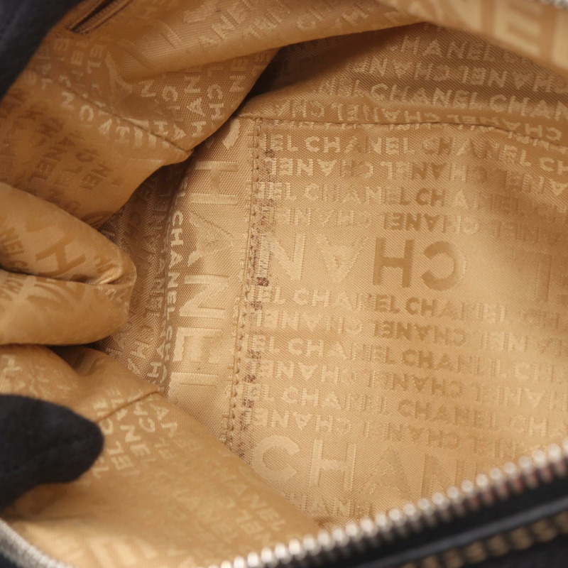 香奈兒黑色流蘇皮革單肩手提包，二手女士款-5