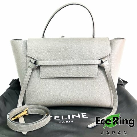 ☆ Celine 思琳 Grey Calfskin Mini Belt Bag 2Way Bag 灰色小牛皮兩用袋 - 257027401