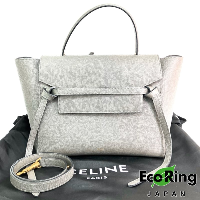 ☆ Celine 思琳 Grey Calfskin Mini Belt Bag 2Way Bag 灰色小牛皮兩用袋 - 257027401-0