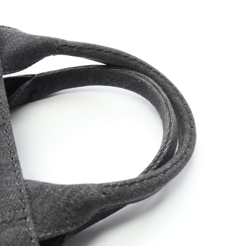 PRADA CANAPA 托特斜背包 1BG439 牛仔黑灰色 二手 女款-5