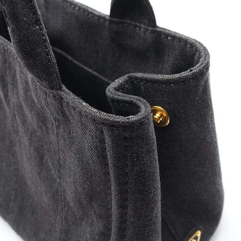 PRADA CANAPA 托特斜背包 1BG439 牛仔黑灰色 二手 女款-7