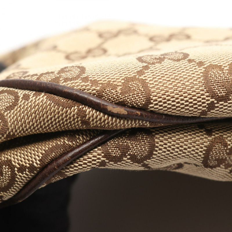 GUCCI Sherry系列單肩斜背包 122790 GG帆布皮革 米色 二手-5