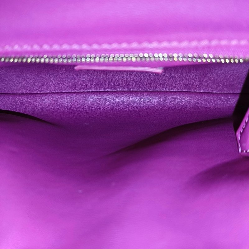 FENDI Peekaboo迷你玫紅色羊皮單肩包手提包斜挎包金色五金可拆卸肩帶-15