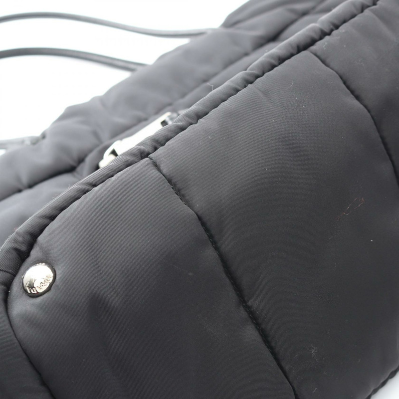 PRADA TESSUTO BOMBER 單肩托特包，尼龍 Saffiano 皮革，黑色，二手女款-7
