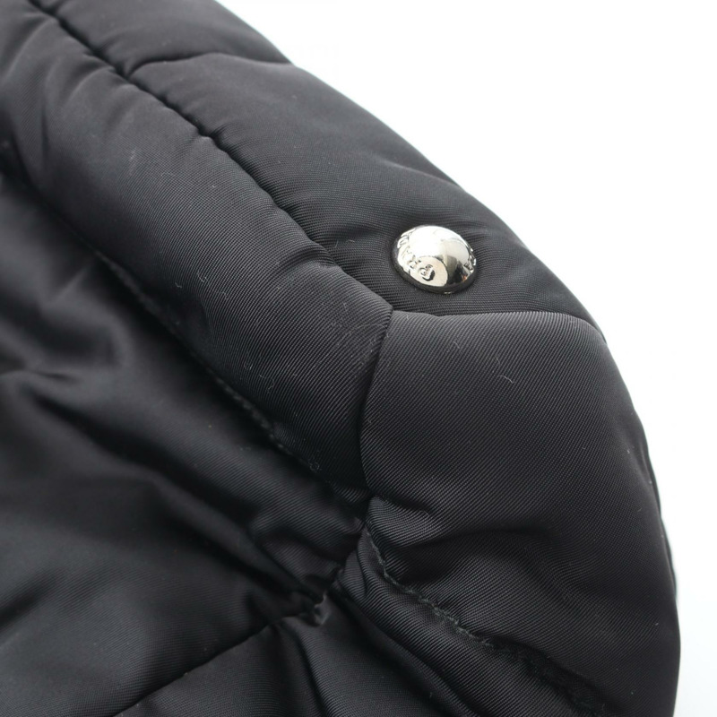 PRADA TESSUTO BOMBER 單肩托特包，尼龍 Saffiano 皮革，黑色，二手女款-8