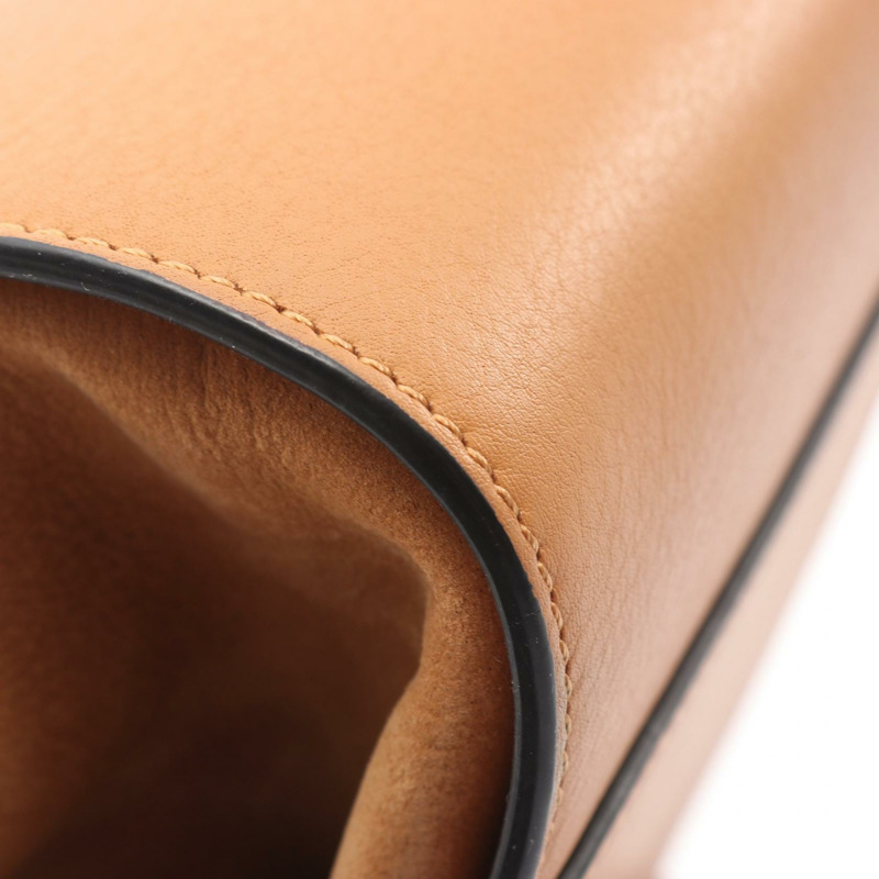 LOEWE 吊床抽繩小號單肩包 314 79 Z95 皮革駝色 二手 女士-5