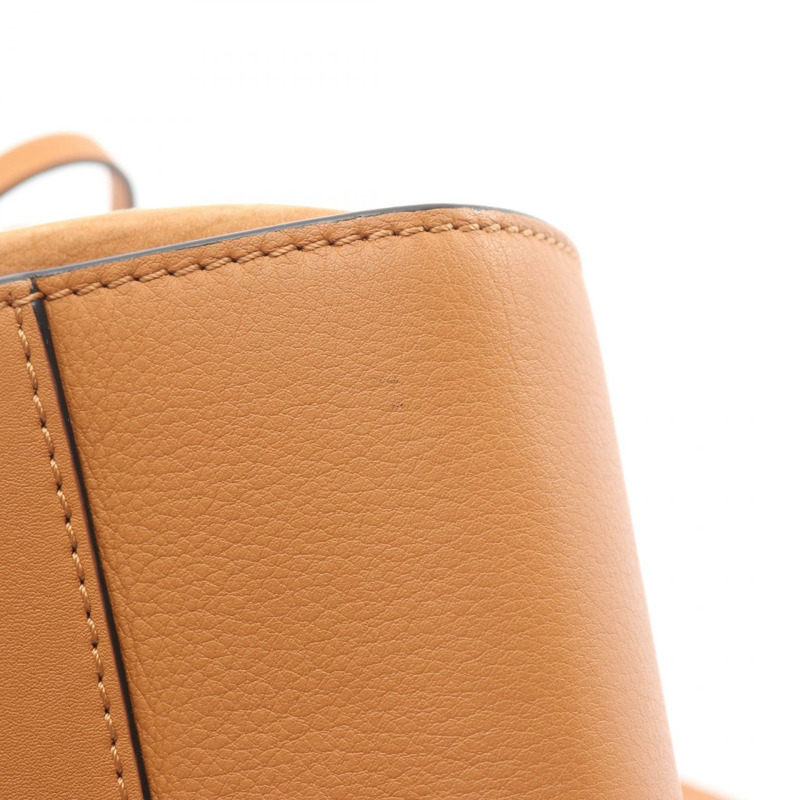 LOEWE 吊床抽繩小號單肩包 314 79 Z95 皮革駝色 二手 女士-7