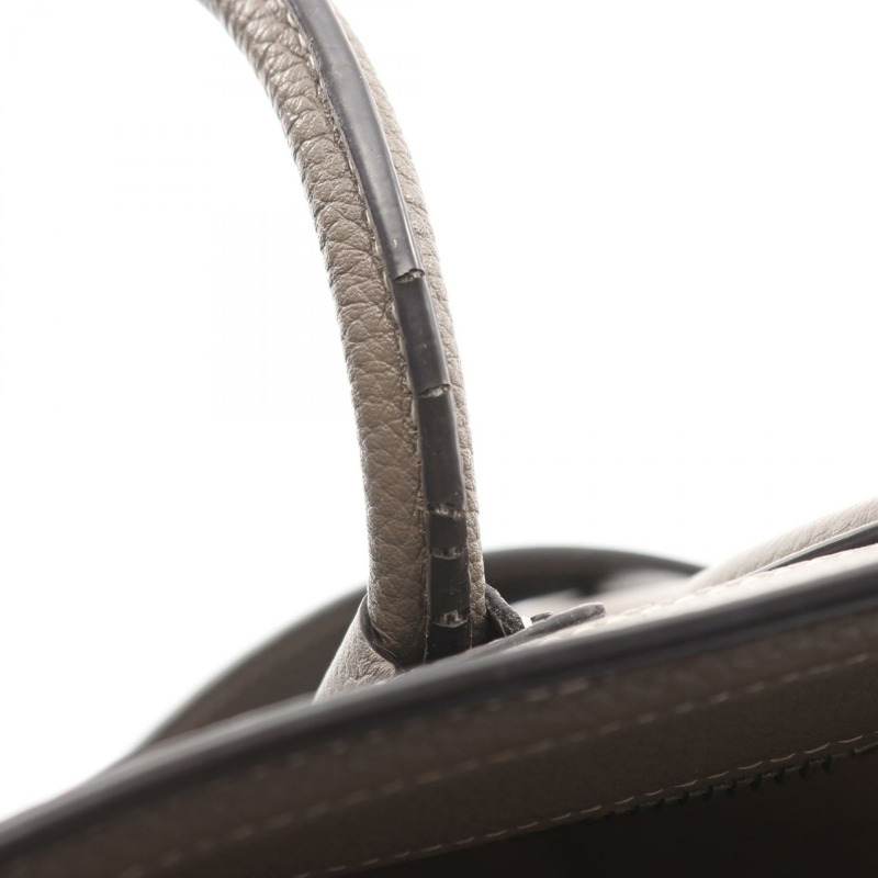 CELINE Luggage Nano Shopper 單肩斜背手提包，灰色皮革，二手女款-5