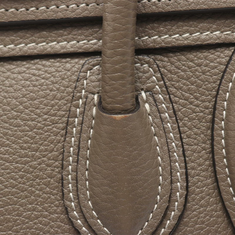 CELINE Luggage Nano Shopper 單肩斜背手提包，灰色皮革，二手女款-7