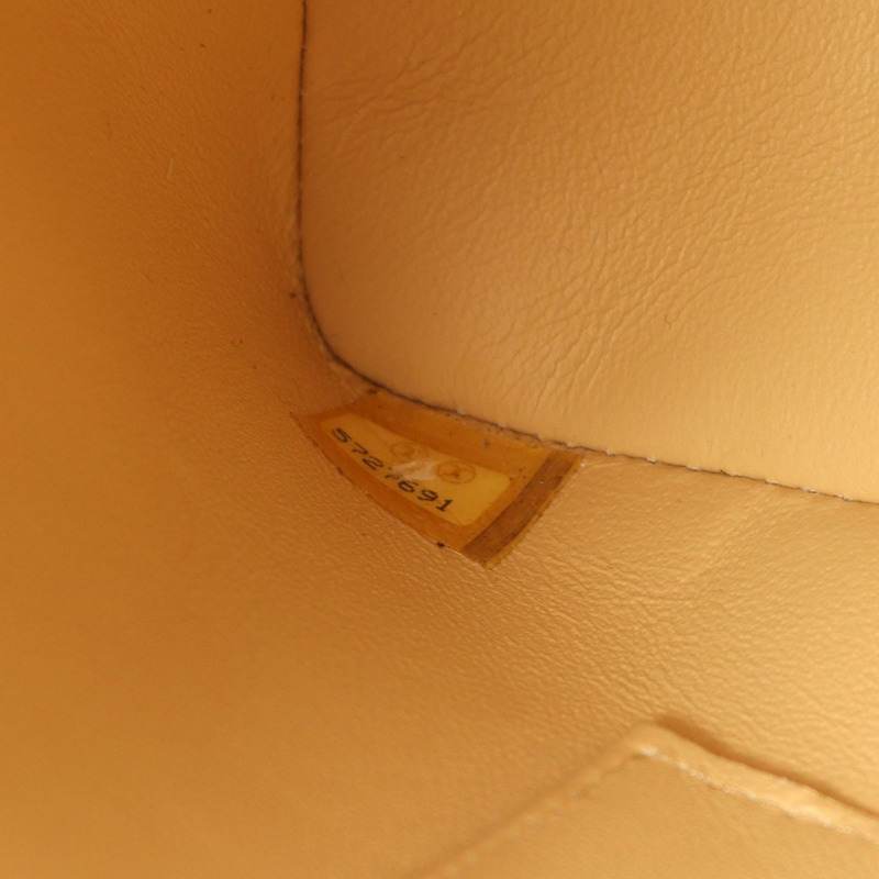 香奈兒 (CHANEL) Medallion 手提包，粒面小牛皮，米色，金色五金，二手，女士 CC-4