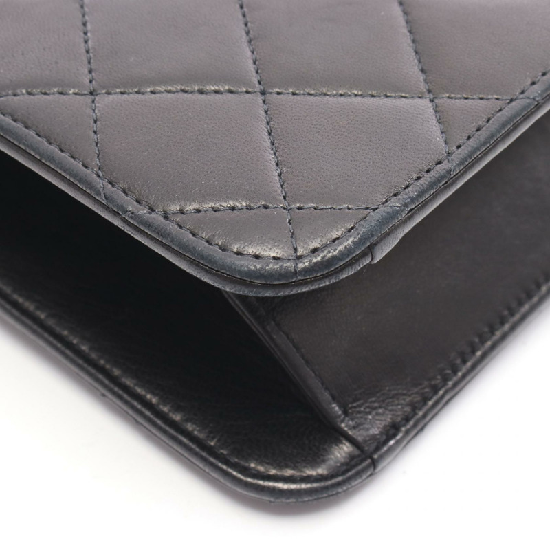 香奈兒 (CHANEL) 絎縫鏈條肩背包 A03570 羊皮 黑色 GHW 二手 女士-5