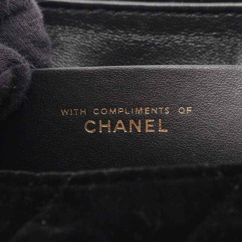 香奈兒 (CHANEL) 絎縫鏈條肩背斜背包 黑色 GHW 二手 女士 CC-3