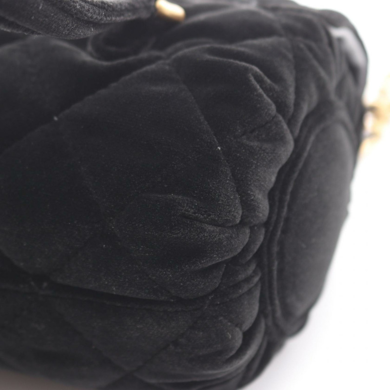 香奈兒 (CHANEL) 絎縫鏈條肩背斜背包 黑色 GHW 二手 女士 CC-6