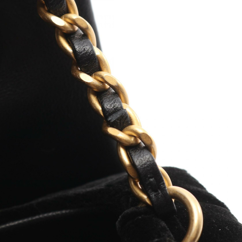 香奈兒 (CHANEL) 絎縫鏈條肩背斜背包 黑色 GHW 二手 女士 CC-8